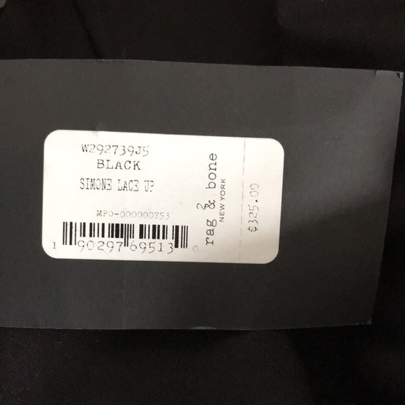 RAG & BONE Black Simone Lace Up Cropped Pant Size 2 - Picture 9 of 10